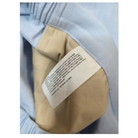Theory Womens $245 Treeca 2 Slim-Fit Wool-Blend Cropped Pants Sky Blue UK14 US10 - Picture 11 of 11